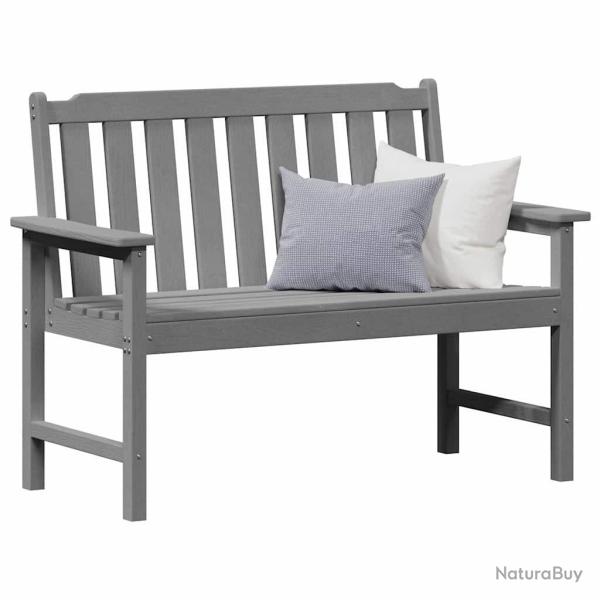 Banc de jardin gris clair 120 cm HDPE
