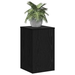 Supports de plantes 2 pcs Ch&ecirc;ne noir 30 x 30 x 50 cm en bois d'ing&eacute;nierie.