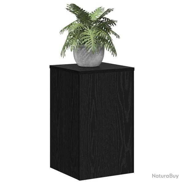 Supports de plantes 2 pcs Ch�ne noir 30 x 30 x 50 cm en bois d'ing�nierie.