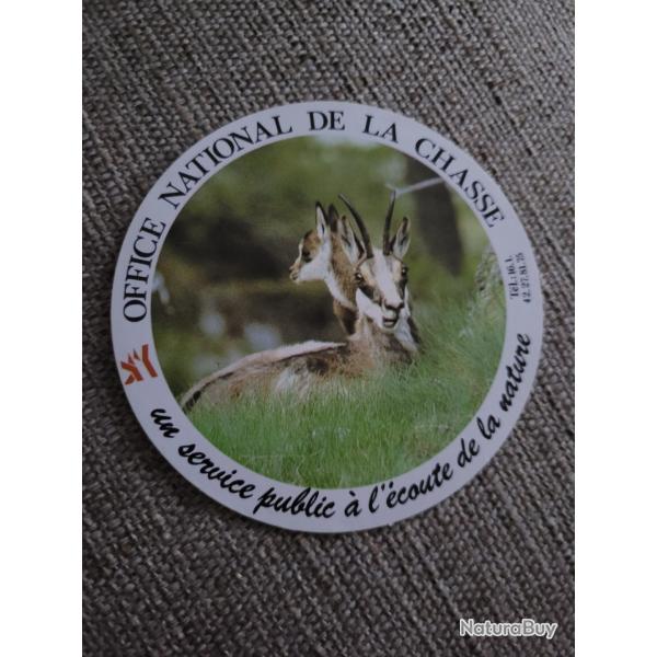 Autocollant chasse,  office national de la chasse , gibier de.montagne