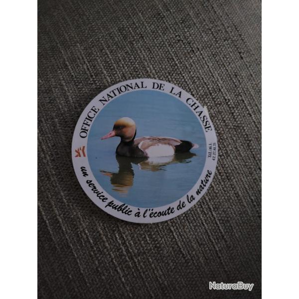 Autocollant chasse.  Office national de.la chasse , nette rousse