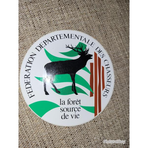Autocollant chasse,  fdration des chasseurs,  grand  gibier