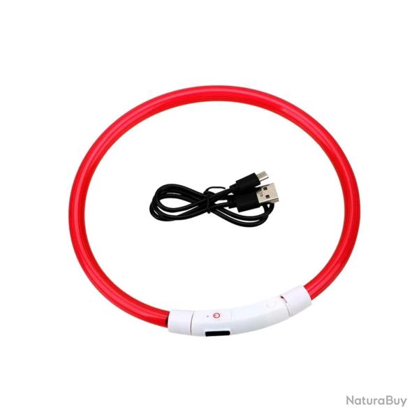 ENCHRE 1 ! COLLIER IMPERMABLE LUMINEUX RGLABLE ROUGE