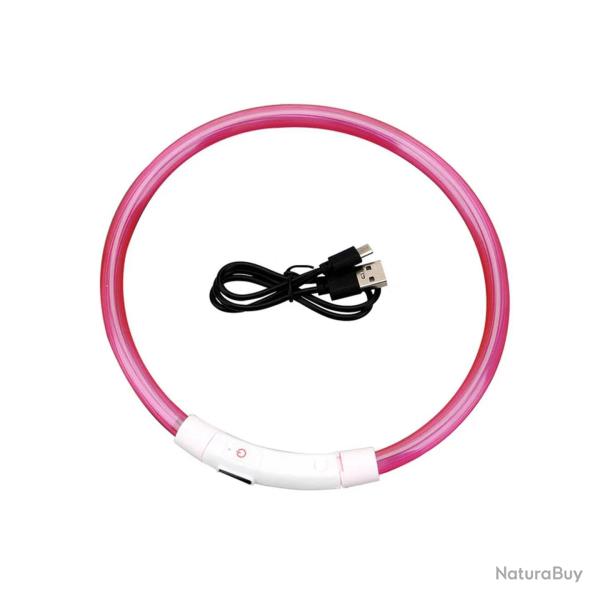 ENCHRE 1 ! COLLIER IMPERMABLE LUMINEUX RGLABLE ROSE