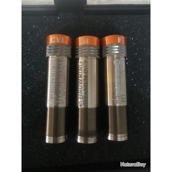 Choke browning invector + cal 20 titanium x 3 lisse / 3/4 et full neuf