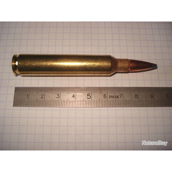 une cartouche de 300 remington ultra magnum  ou 300 RUM pour collection ogive demi blinde