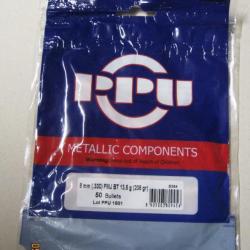 Ogives PPU 8mm (.330) FMJ BT 208gr (13,5g) - Par 50