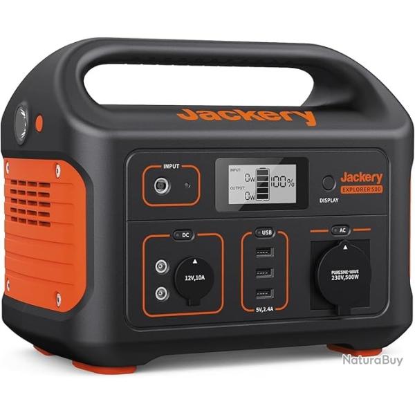 Explorer 500 G�n�rateur �lectrique Portable, 518Wh Batterie au Lithium-ion avec 1 Prise CA 230V/500W