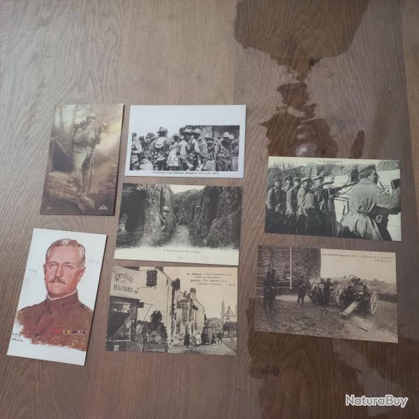 lot 2  7 cartes postales militaires 14-18