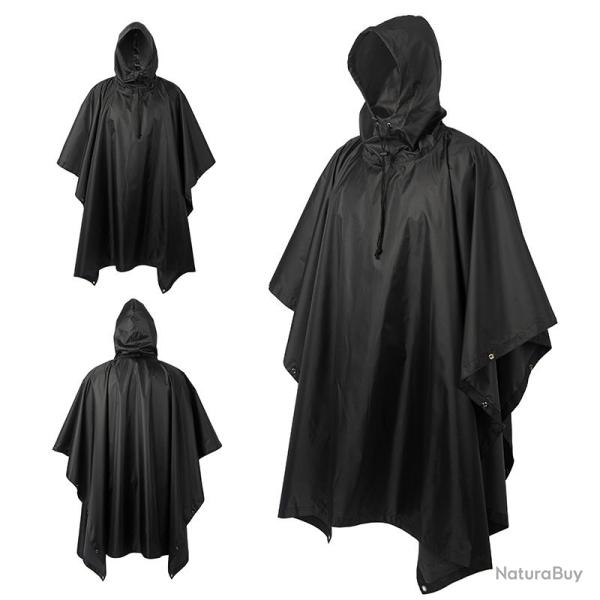 Poncho 3-en-1 - noir - LIVRAISON GRATUITE