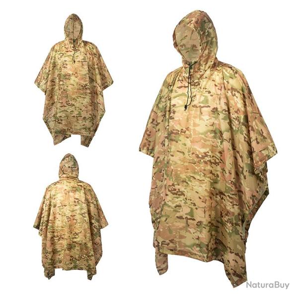 Poncho militaire - camouflage multicam - LIVRAISON GRATUITE
