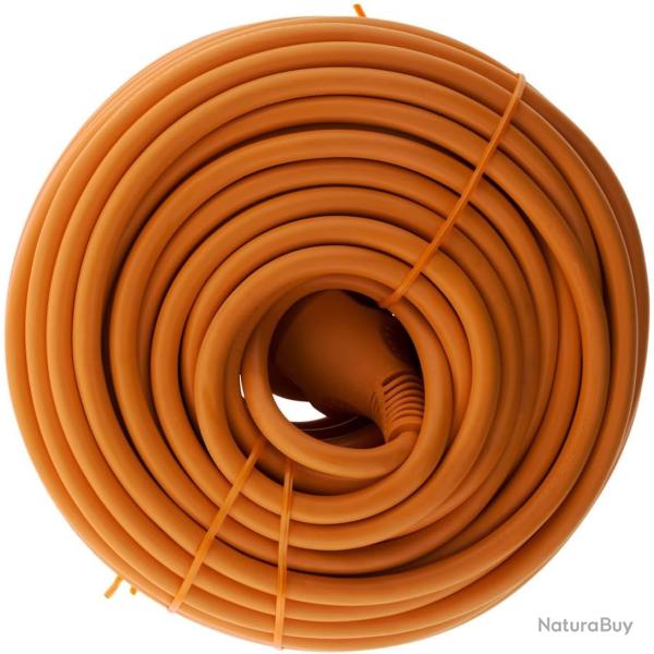 Prolongateur jardin 16A HO5VV F 3G1,5 2P+Terre 25m Orange