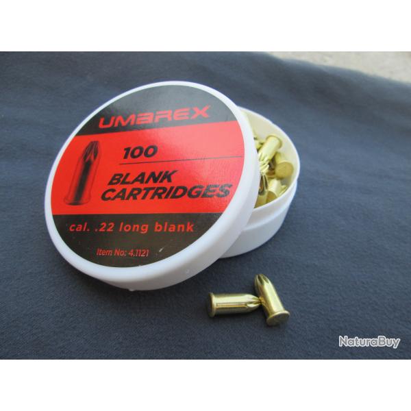 100 Cartouches 22 Long a blanc