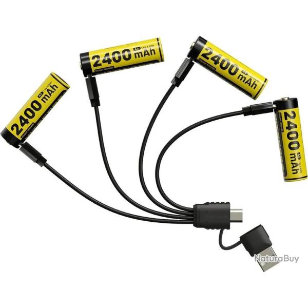 Pack 4x Batteries (AA) NH24000 - Nitecore