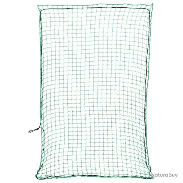 Filet pour remorque avec corde �lastique vert 5x3,5 m PP