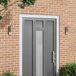 Appliques Murales Ext&eacute;rieures 2 pcs Argent Acier Inoxydable IP44