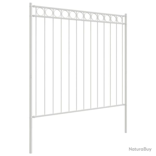Cl�ture de jardin blanche 1,7x1,2 m en acier