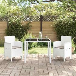 Chaise de jardin 2 pcs Blanc 53 x 49 x 85 cm Polypropyl&egrave;ne