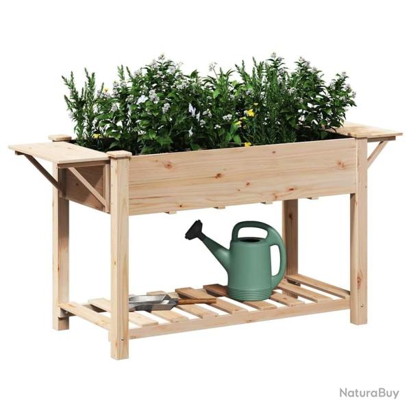 Jardini�re avec �tag�res 155x59x76 cm en bois de pin massif