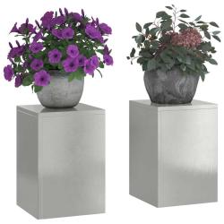 Supports de plantes ext&eacute;rieurs Pilier 2 pcs 24x24x35 cm Acier inoxydable