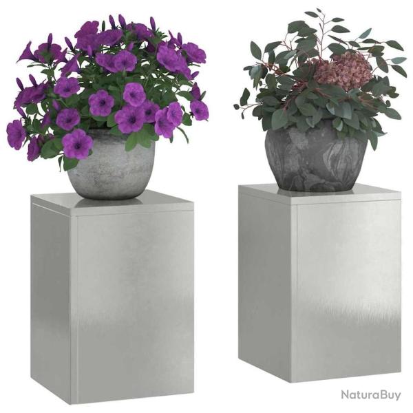 Supports de plantes ext�rieurs Pilier 2 pcs 24x24x35 cm Acier inoxydable