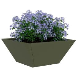 Jardini&egrave;re en plastique 5 pcs Vert olive 35 x 35 x 15 cm Acier