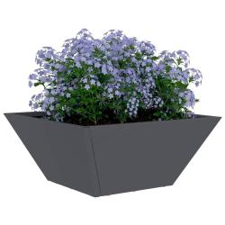 Jardini&egrave;re en plastique 5 pcs Anthracite 35 x 35 x 15 cm Acier