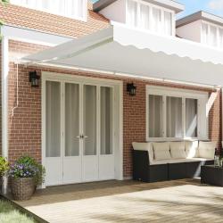 Tissu de remplacement de store pour cadre de 6x3 m Blanc