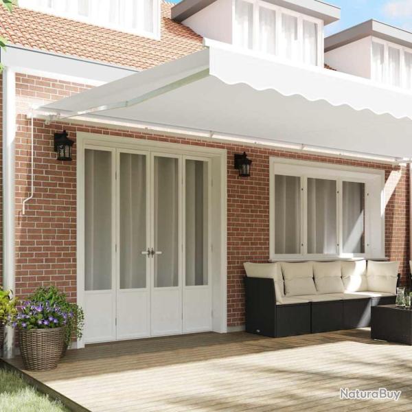 Tissu de remplacement de store pour cadre de 6x3 m Blanc