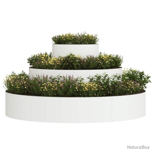 Pot en m�tal Acier/blanc Acier recouvert de poudre Grand Simple