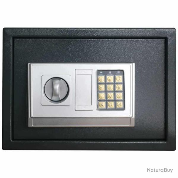 Coffre-fort num�rique �lectronique gris fonc� 35x25x25 cm en acier