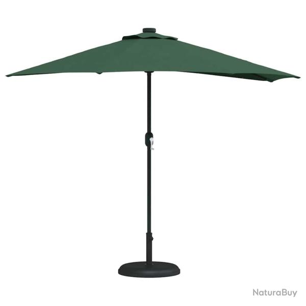 Parasol de jardin demi Vert Moyen Aluminium thermolaqu