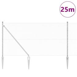 Kit de cl&ocirc;ture 2 pi&egrave;ces Acier galvanis&eacute; 25 m Durable