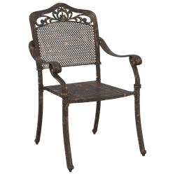Chaise de jardin 2 pcs Bronze 55 x 55 x 92,5cm Aluminium
