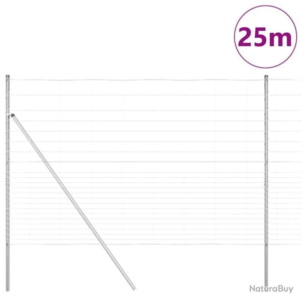 Cl�ture de jardin 1,6x25 m en acier galvanis�