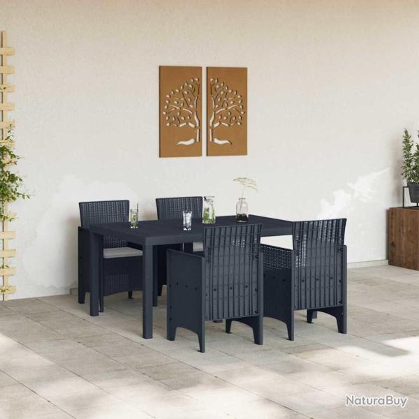 Ensemble de Salle � Manger de Jardin 5 pcs Anthracite