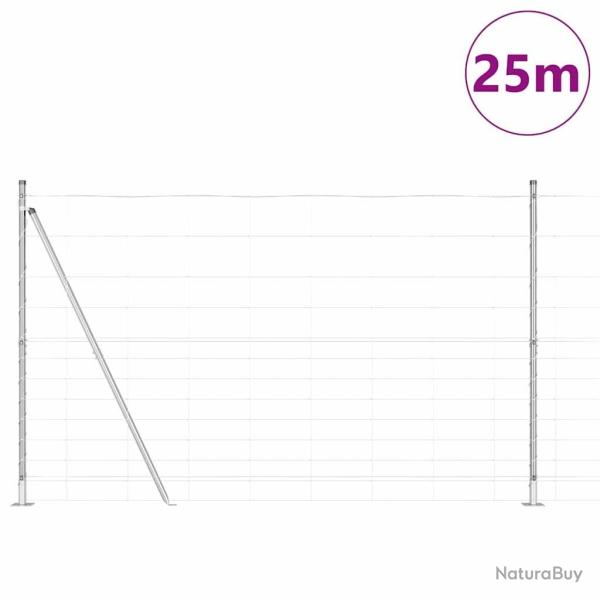 Cl�ture de champ en acier galvanis� de 1,5 x 25 m