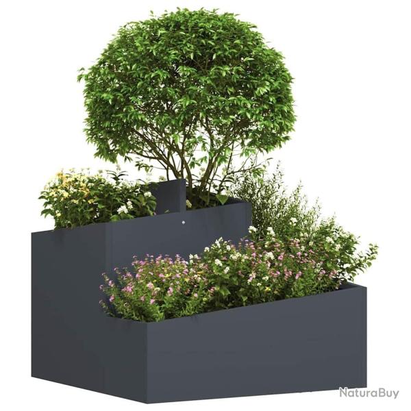 Pot de Fleur en Plastique Anthracite Plastique Moyen Durable