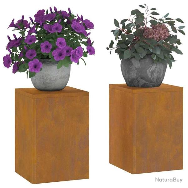 Supports de Plantes Ext�rieurs Pillar 2 pcs 24x24x35 cm Acier R�sistant aux Intemp�ries