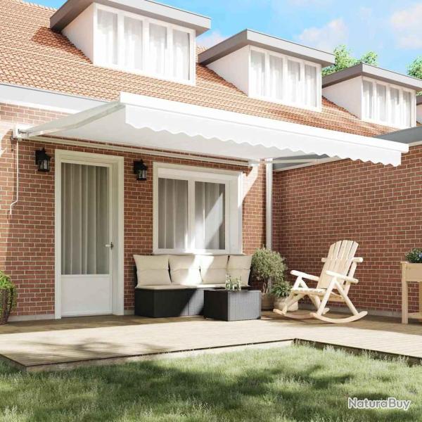 Tissu de remplacement pour auvent pour cadre 4x3,5 m Blanc