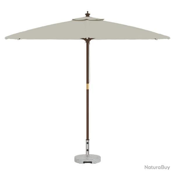 Base de parasol ronde sur roulettes en granit gris de 29 kg avec poigne.