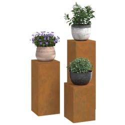 Supports de Plantes d'Ext&eacute;rieur Pillar 3 pcs Acier R&eacute;sistant aux Intemp&eacute;ries