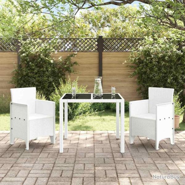 Chaises de jardin 2 pcs Blanc 53 x 49 x 85 cm Plastique