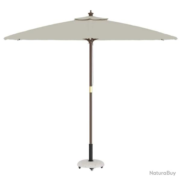 Base de parasol sur roulettes pour poteaux de 37/42/52/58mm en b�ton blanc.