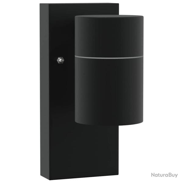 Lumi�res Murales Ext�rieures 2 pcs Acier Inoxydable Noir IP44