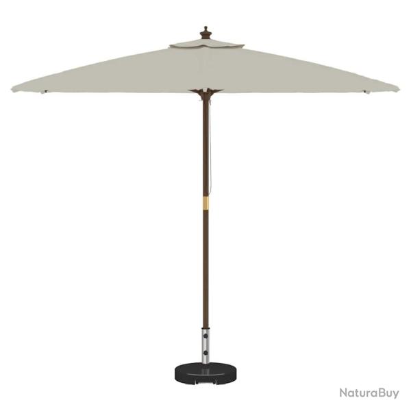 Base de parasol sur roues , avec poigne, en granit noir de 29 kg, ronde.