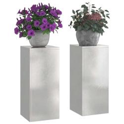 Supports de Plantes d'Ext&eacute;rieur Pilier 2 pcs 24x24x55 cm Acier Inoxydable
