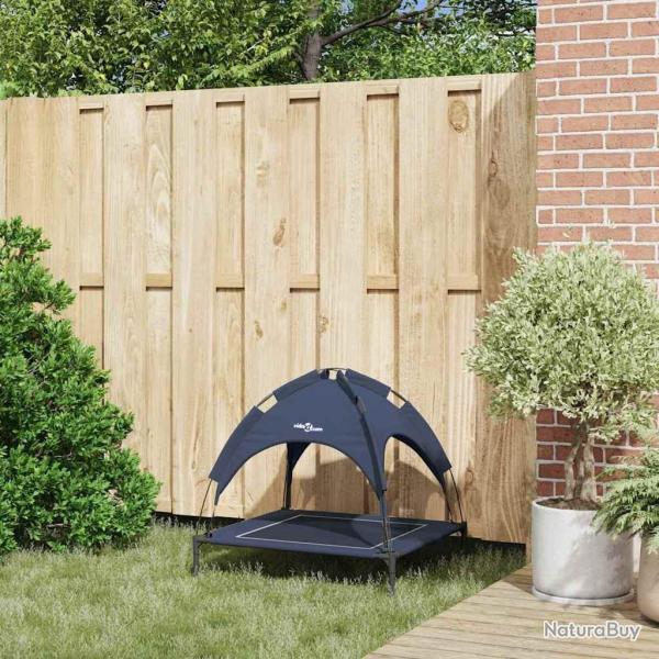 Lit pour chien surlev Bleu marine Tissu, Mtal 71 x 64 x 71 cm