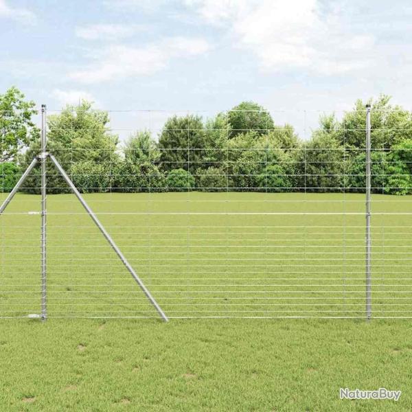 Cl�ture de Champ 1,6x25 m Acier Galvanis�