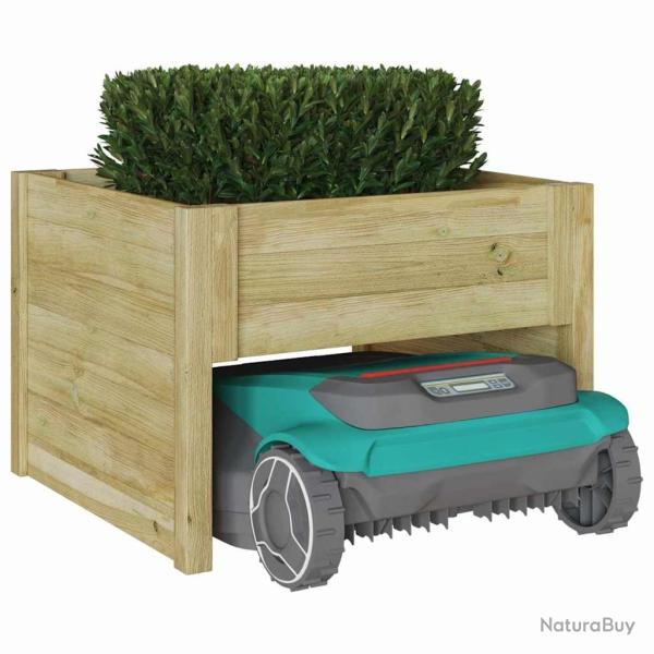 Garage pour tondeuse robot en bois de pin trait�